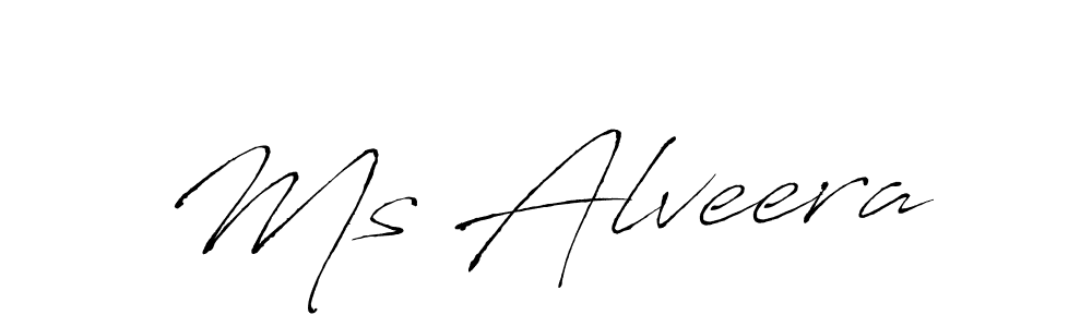 Make a beautiful signature design for name Ms Alveera. With this signature (Antro_Vectra) style, you can create a handwritten signature for free. Ms Alveera signature style 6 images and pictures png