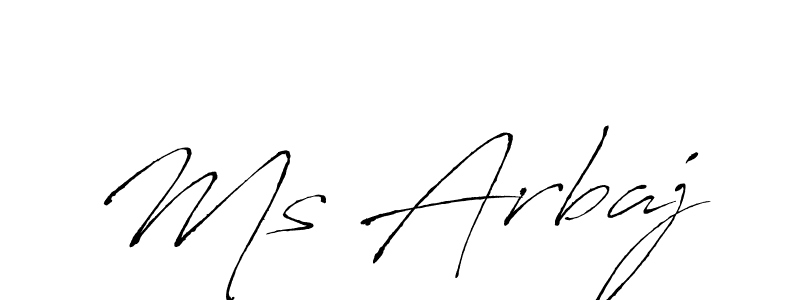 Make a beautiful signature design for name Ms Arbaj. With this signature (Antro_Vectra) style, you can create a handwritten signature for free. Ms Arbaj signature style 6 images and pictures png