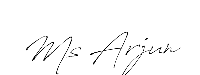 You should practise on your own different ways (Antro_Vectra) to write your name (Ms Arjun) in signature. don't let someone else do it for you. Ms Arjun signature style 6 images and pictures png