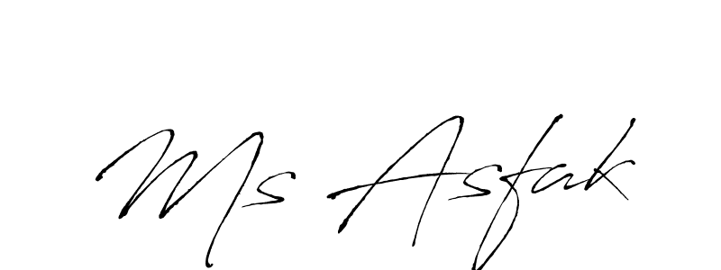 Use a signature maker to create a handwritten signature online. With this signature software, you can design (Antro_Vectra) your own signature for name Ms Asfak. Ms Asfak signature style 6 images and pictures png