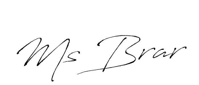 Also we have Ms Brar name is the best signature style. Create professional handwritten signature collection using Antro_Vectra autograph style. Ms Brar signature style 6 images and pictures png