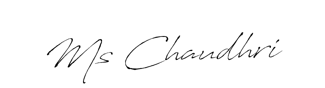 Make a beautiful signature design for name Ms Chaudhri. With this signature (Antro_Vectra) style, you can create a handwritten signature for free. Ms Chaudhri signature style 6 images and pictures png