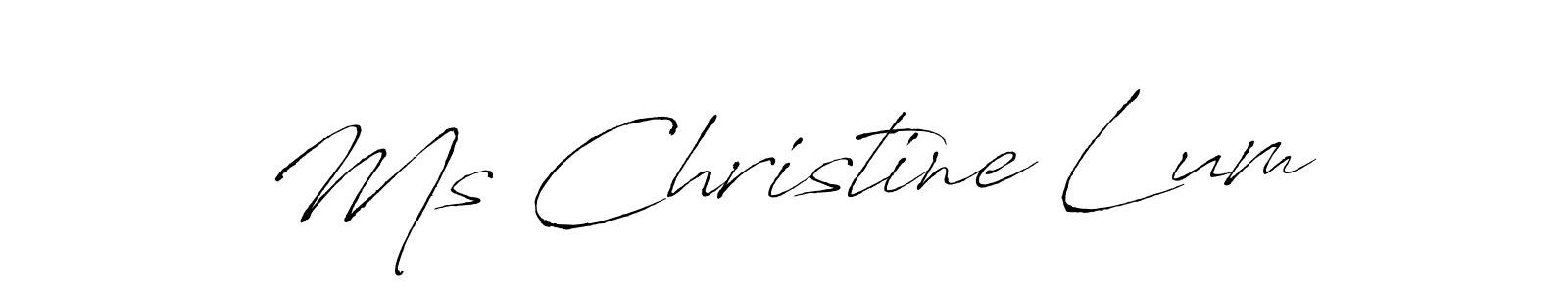 Also we have Ms Christine Lum name is the best signature style. Create professional handwritten signature collection using Antro_Vectra autograph style. Ms Christine Lum signature style 6 images and pictures png