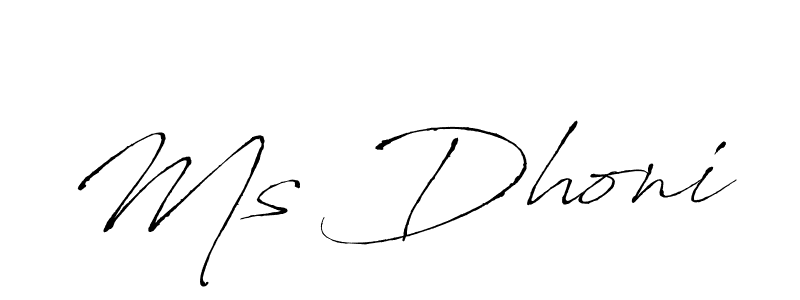 Create a beautiful signature design for name Ms Dhoni. With this signature (Antro_Vectra) fonts, you can make a handwritten signature for free. Ms Dhoni signature style 6 images and pictures png