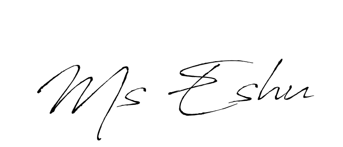 It looks lik you need a new signature style for name Ms Eshu. Design unique handwritten (Antro_Vectra) signature with our free signature maker in just a few clicks. Ms Eshu signature style 6 images and pictures png