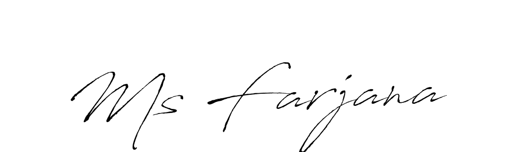 You should practise on your own different ways (Antro_Vectra) to write your name (Ms Farjana) in signature. don't let someone else do it for you. Ms Farjana signature style 6 images and pictures png