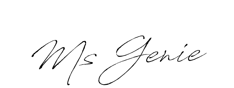 Use a signature maker to create a handwritten signature online. With this signature software, you can design (Antro_Vectra) your own signature for name Ms Genie. Ms Genie signature style 6 images and pictures png