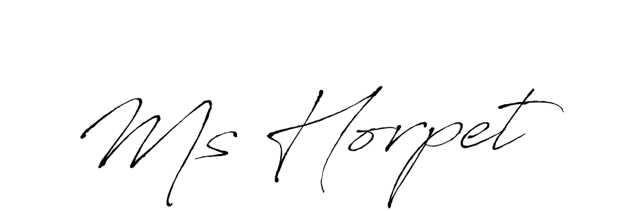 Design your own signature with our free online signature maker. With this signature software, you can create a handwritten (Antro_Vectra) signature for name Ms Horpet. Ms Horpet signature style 6 images and pictures png