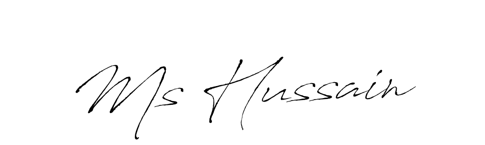 Use a signature maker to create a handwritten signature online. With this signature software, you can design (Antro_Vectra) your own signature for name Ms Hussain. Ms Hussain signature style 6 images and pictures png