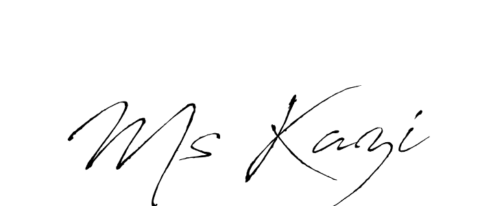 Also we have Ms Kazi name is the best signature style. Create professional handwritten signature collection using Antro_Vectra autograph style. Ms Kazi signature style 6 images and pictures png