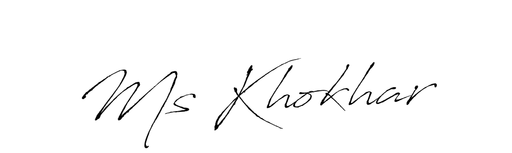 Make a short Ms Khokhar signature style. Manage your documents anywhere anytime using Antro_Vectra. Create and add eSignatures, submit forms, share and send files easily. Ms Khokhar signature style 6 images and pictures png