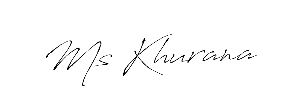 How to make Ms Khurana name signature. Use Antro_Vectra style for creating short signs online. This is the latest handwritten sign. Ms Khurana signature style 6 images and pictures png