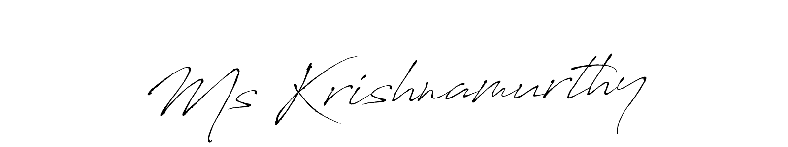 This is the best signature style for the Ms Krishnamurthy name. Also you like these signature font (Antro_Vectra). Mix name signature. Ms Krishnamurthy signature style 6 images and pictures png