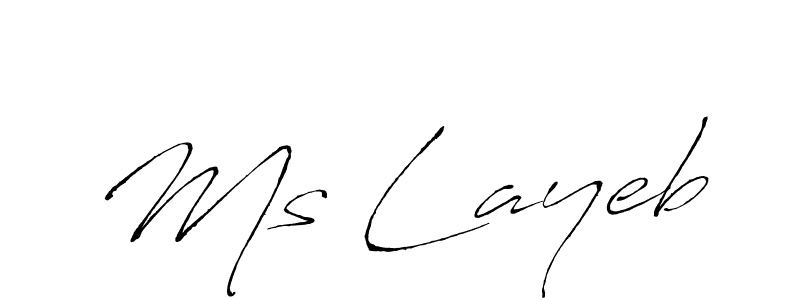 How to make Ms Layeb signature? Antro_Vectra is a professional autograph style. Create handwritten signature for Ms Layeb name. Ms Layeb signature style 6 images and pictures png