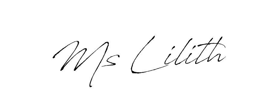 How to make Ms Lilith signature? Antro_Vectra is a professional autograph style. Create handwritten signature for Ms Lilith name. Ms Lilith signature style 6 images and pictures png