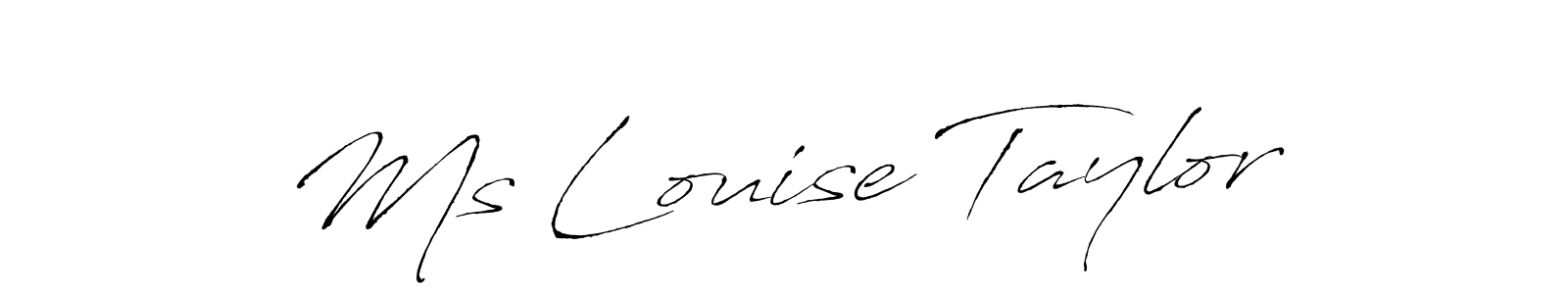 Design your own signature with our free online signature maker. With this signature software, you can create a handwritten (Antro_Vectra) signature for name Ms Louise Taylor. Ms Louise Taylor signature style 6 images and pictures png