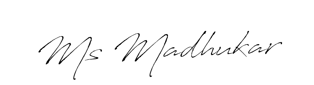 Design your own signature with our free online signature maker. With this signature software, you can create a handwritten (Antro_Vectra) signature for name Ms Madhukar. Ms Madhukar signature style 6 images and pictures png