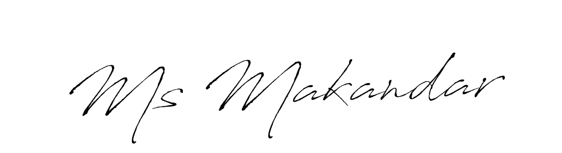 Make a beautiful signature design for name Ms Makandar. With this signature (Antro_Vectra) style, you can create a handwritten signature for free. Ms Makandar signature style 6 images and pictures png