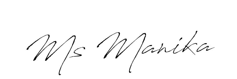 Ms Manika stylish signature style. Best Handwritten Sign (Antro_Vectra) for my name. Handwritten Signature Collection Ideas for my name Ms Manika. Ms Manika signature style 6 images and pictures png