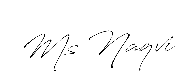 Ms Naqvi stylish signature style. Best Handwritten Sign (Antro_Vectra) for my name. Handwritten Signature Collection Ideas for my name Ms Naqvi. Ms Naqvi signature style 6 images and pictures png