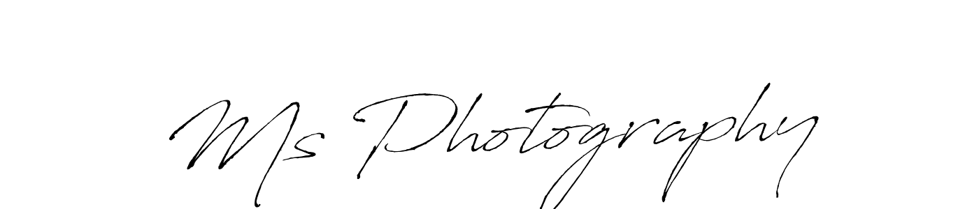 Design your own signature with our free online signature maker. With this signature software, you can create a handwritten (Antro_Vectra) signature for name Ms Photography. Ms Photography signature style 6 images and pictures png