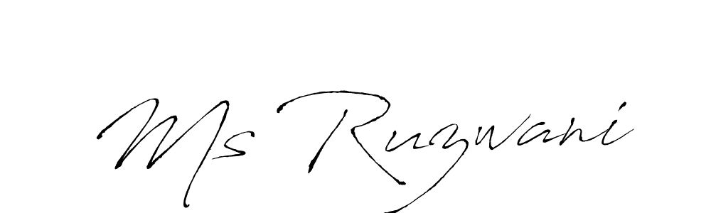 Also You can easily find your signature by using the search form. We will create Ms Ruzwani name handwritten signature images for you free of cost using Antro_Vectra sign style. Ms Ruzwani signature style 6 images and pictures png