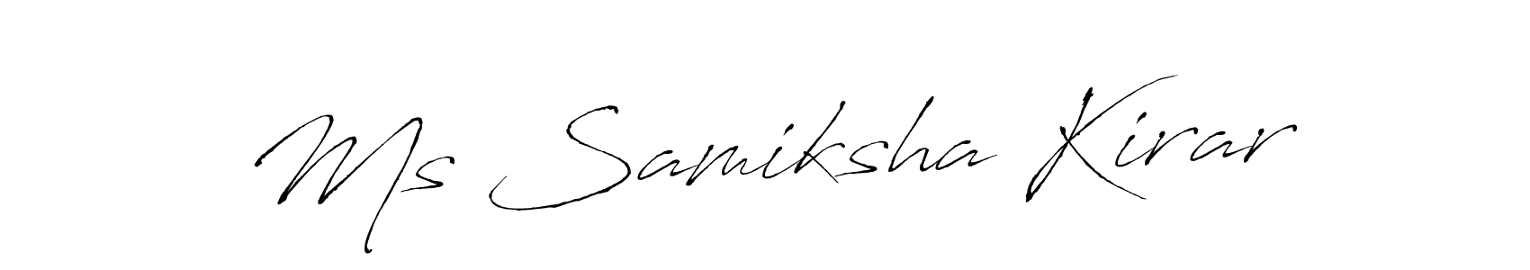 How to Draw Ms Samiksha Kirar signature style? Antro_Vectra is a latest design signature styles for name Ms Samiksha Kirar. Ms Samiksha Kirar signature style 6 images and pictures png