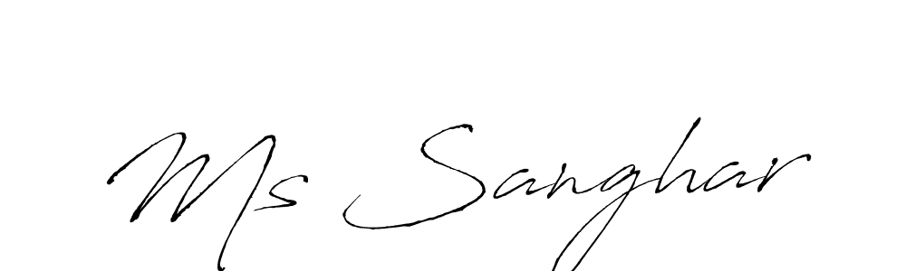 Also we have Ms Sanghar name is the best signature style. Create professional handwritten signature collection using Antro_Vectra autograph style. Ms Sanghar signature style 6 images and pictures png