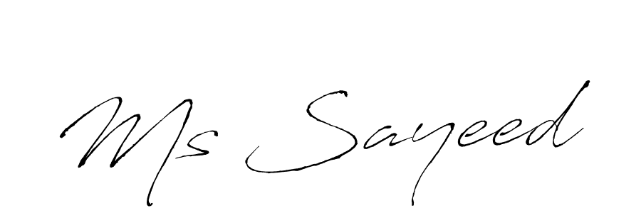 The best way (Antro_Vectra) to make a short signature is to pick only two or three words in your name. The name Ms Sayeed include a total of six letters. For converting this name. Ms Sayeed signature style 6 images and pictures png