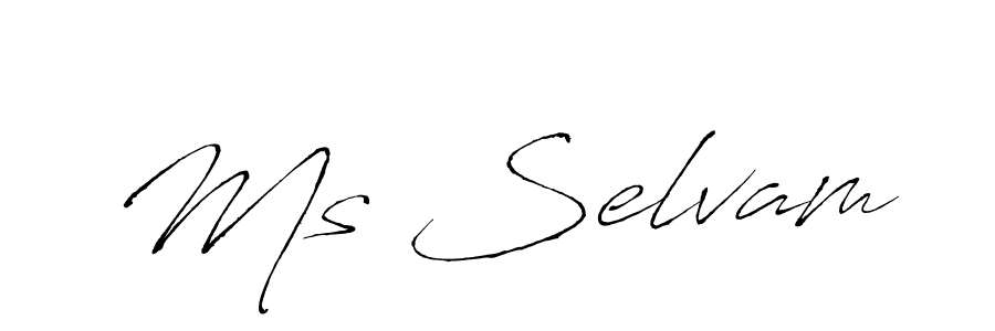 Design your own signature with our free online signature maker. With this signature software, you can create a handwritten (Antro_Vectra) signature for name Ms Selvam. Ms Selvam signature style 6 images and pictures png