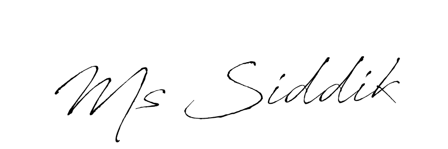 Make a beautiful signature design for name Ms Siddik. With this signature (Antro_Vectra) style, you can create a handwritten signature for free. Ms Siddik signature style 6 images and pictures png