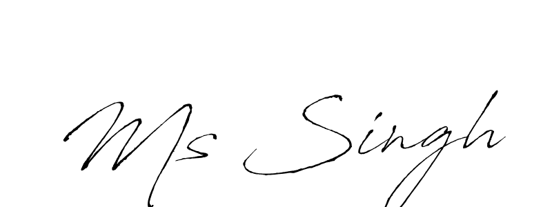 Create a beautiful signature design for name Ms Singh. With this signature (Antro_Vectra) fonts, you can make a handwritten signature for free. Ms Singh signature style 6 images and pictures png