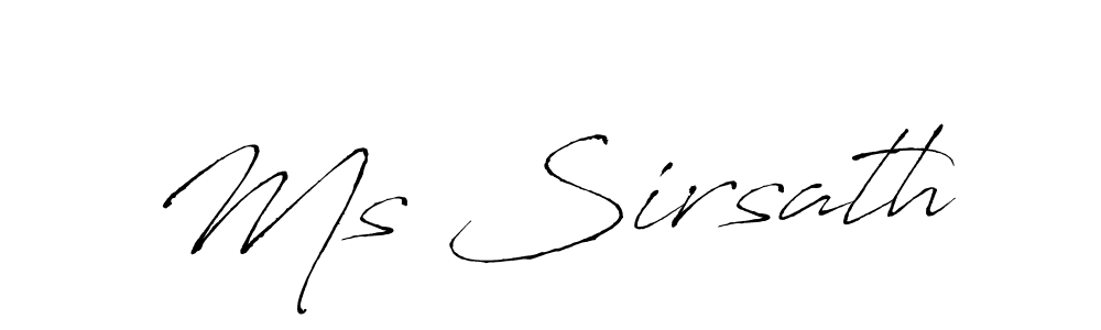 Make a short Ms Sirsath signature style. Manage your documents anywhere anytime using Antro_Vectra. Create and add eSignatures, submit forms, share and send files easily. Ms Sirsath signature style 6 images and pictures png