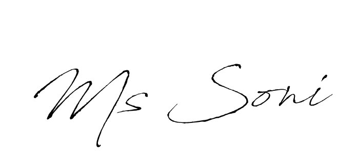You should practise on your own different ways (Antro_Vectra) to write your name (Ms Soni) in signature. don't let someone else do it for you. Ms Soni signature style 6 images and pictures png