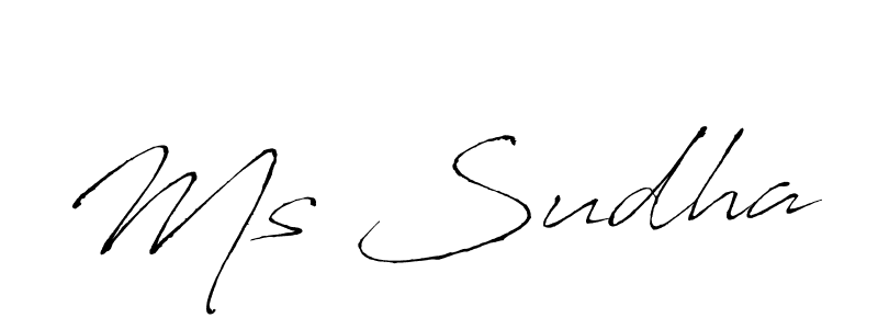 Use a signature maker to create a handwritten signature online. With this signature software, you can design (Antro_Vectra) your own signature for name Ms Sudha. Ms Sudha signature style 6 images and pictures png