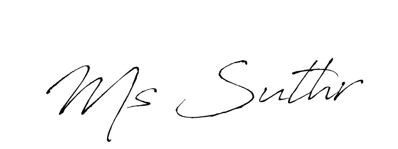 Design your own signature with our free online signature maker. With this signature software, you can create a handwritten (Antro_Vectra) signature for name Ms Suthr. Ms Suthr signature style 6 images and pictures png
