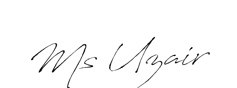 How to make Ms Uzair signature? Antro_Vectra is a professional autograph style. Create handwritten signature for Ms Uzair name. Ms Uzair signature style 6 images and pictures png