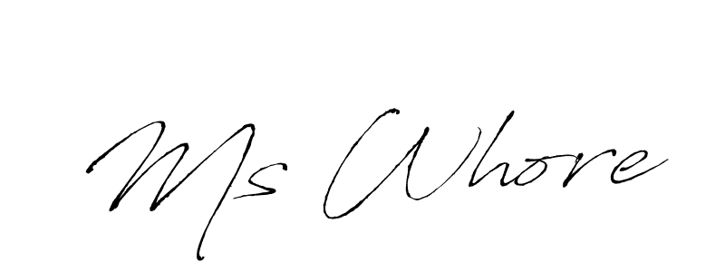 Create a beautiful signature design for name Ms Whore. With this signature (Antro_Vectra) fonts, you can make a handwritten signature for free. Ms Whore signature style 6 images and pictures png