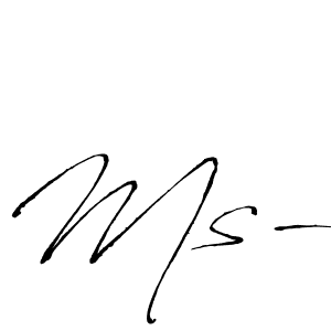 Similarly Antro_Vectra is the best handwritten signature design. Signature creator online .You can use it as an online autograph creator for name Ms-. Ms- signature style 6 images and pictures png