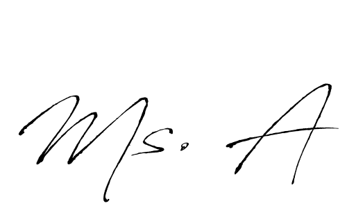 Design your own signature with our free online signature maker. With this signature software, you can create a handwritten (Antro_Vectra) signature for name Ms. A. Ms. A signature style 6 images and pictures png