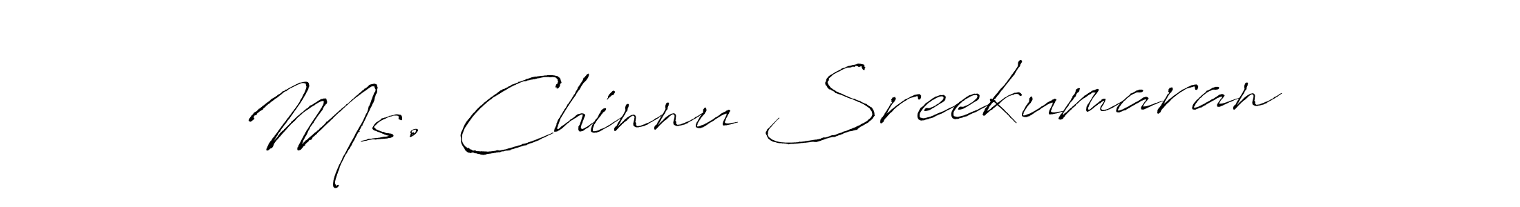 Also You can easily find your signature by using the search form. We will create Ms. Chinnu Sreekumaran name handwritten signature images for you free of cost using Antro_Vectra sign style. Ms. Chinnu Sreekumaran signature style 6 images and pictures png