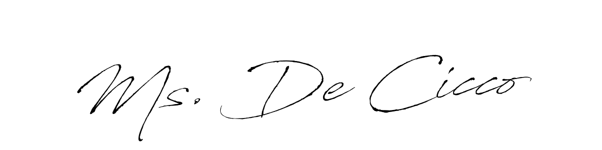 Design your own signature with our free online signature maker. With this signature software, you can create a handwritten (Antro_Vectra) signature for name Ms. De Cicco. Ms. De Cicco signature style 6 images and pictures png