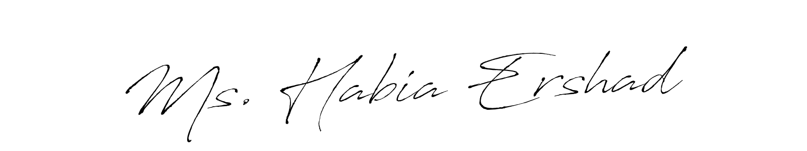 It looks lik you need a new signature style for name Ms. Habia Ershad. Design unique handwritten (Antro_Vectra) signature with our free signature maker in just a few clicks. Ms. Habia Ershad signature style 6 images and pictures png