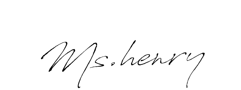 Design your own signature with our free online signature maker. With this signature software, you can create a handwritten (Antro_Vectra) signature for name Ms.henry. Ms.henry signature style 6 images and pictures png