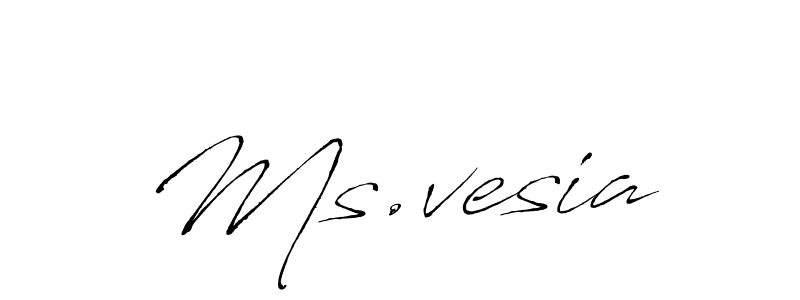 How to make Ms.vesia name signature. Use Antro_Vectra style for creating short signs online. This is the latest handwritten sign. Ms.vesia signature style 6 images and pictures png