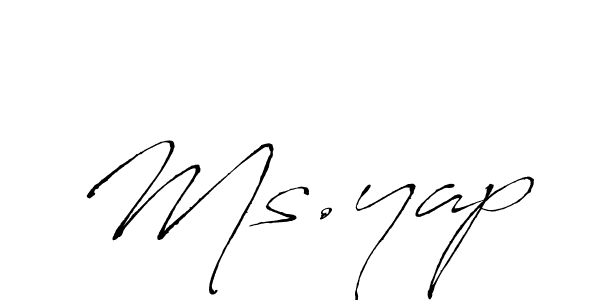 Make a beautiful signature design for name Ms.yap. With this signature (Antro_Vectra) style, you can create a handwritten signature for free. Ms.yap signature style 6 images and pictures png