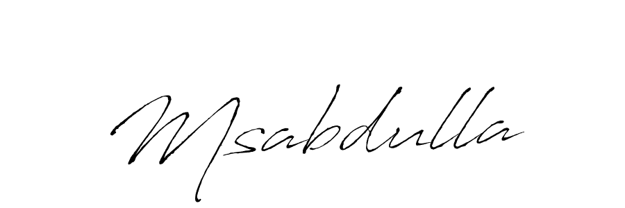 Create a beautiful signature design for name Msabdulla. With this signature (Antro_Vectra) fonts, you can make a handwritten signature for free. Msabdulla signature style 6 images and pictures png