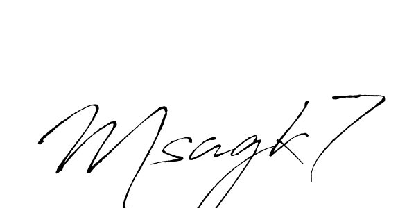 How to make Msagk7 signature? Antro_Vectra is a professional autograph style. Create handwritten signature for Msagk7 name. Msagk7 signature style 6 images and pictures png