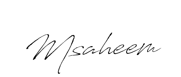 How to make Msaheem signature? Antro_Vectra is a professional autograph style. Create handwritten signature for Msaheem name. Msaheem signature style 6 images and pictures png