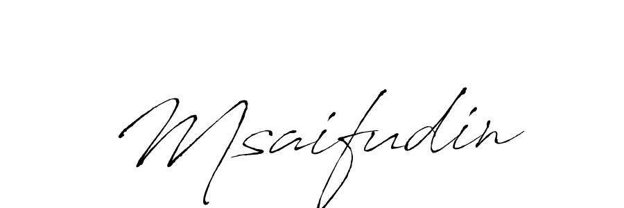 Msaifudin stylish signature style. Best Handwritten Sign (Antro_Vectra) for my name. Handwritten Signature Collection Ideas for my name Msaifudin. Msaifudin signature style 6 images and pictures png
